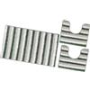 emmevi Tappeto Bagno Morbido Parure Set 3 Pezzi Soffice A Righe Assorbente Antiscivolo Lavabile Verde