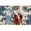 Excelsa Living Tappeto Passatoia da Arredo, Multicolo, Tessuto Jacquard, Poliestere Ciniglia Cotone, Antiscivolo, per Cucina e Bagno (Kimono, 75 x 45 Cm.)