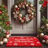 LuxUrux Zerbino natalizio per esterni, elegante zerbino in fibra di cocco, assorbente e antiscivolo, per ingressi esterni, porta d'ingresso, con scritta Merry Christmas, 44 x 75 cm