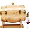 chennnls Botte di vino in legno da 3L/5L con supporto, rubinetto, botte di quercia per vino, whisky e grappa (3L)