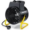 DAHTEC Stufa Elettrica 2000W - Termoventilatore - Radiatore Elettrico Basso Consumo - Termostato e Protezione da Surriscaldamento - per Casa, Bagno o Officina