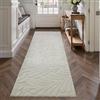 PureCozy Passatoia Corridoio Tappeto 60x180cm Bianco Antiscivolo Lavabile in Lavatrice Tappeti Moderno 3D Pelo Corto Carpet Camera da Letto Cameretta Cucina Carpets