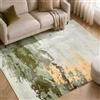 TOPICK Tappeto Salotto 140x200cm Verde Vintage Moderno | adatto per camera da letto, sala, cucina e ufficio, antiscivolo, lavabile, pelo corto, morbido, grande, facile da mantenere