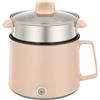 ALFORZAN Hot Pot elettrico da 1,7 l, pentola antiaderente, multicooker, portatile, isolamento termico, doppio controllo della potenza con vaporiera, padella elettrica per pasta, fornello Ramen, dormitorio