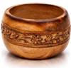 The Great Indian Bazaar Bellissima ciotola decorativa in legno di mango fatta a mano, 12,7 x 7,6 cm, per servire frutta secca, patatine fritte, tavolino da caffè, espositore per chiavi per alimenti, per cucina, soggiorno
