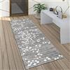 QQrunner Tappeto a passatoia per corridoio, grigio, antiscivolo, 120 x 170 cm, vintage, lavabile, al metro, camera da letto, corridoio, lunghezza regolabile, 60/70/80/90/100/110/120 cm di larghezza
