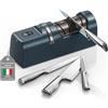 Kiseely Affilacoltelli elettrico, Sistema di affilatura coltelli 5 in 1 con 3 velocità, affilacoltelli professionale ricaricabile con diamante per affilatura grossolana e fine (Verde UE1)
