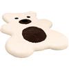 Tata Home Tappeto Orso Cameretta Bambini Tappetino Peloso a Forma di Orsetto Morbido e Caldo Invernale Misura 60x80 cm Mod. Toby Colore Bianco