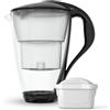 Dafi CRYSTAL - Caraffa filtrante in vetro LED, 2 l, per acqua, riduzione del calcare, cloro, Sns BPA, sensore LED, contiene una caraffa filtrante + un filtro dell'acqua UNIMAX