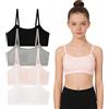 SEAUR Ragazze Reggiseno Cotone Sportivo Bralette con Spalline Sottili Moda | Senza Ferretto Tinta Unita Comfort 10-15 anni