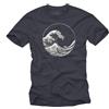 MAKAYA Maglietta Uomo con Stampa Onda Kanagawa Surfstyle Tshirt Divertente Cotone Mare