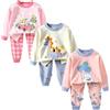 XM-Amigo 3 Set Pigiami a Maniche Lunghe in Cotone Bambina,6Mesi-7Anni | 6 pezzi, completo pigiami morbido in cotone, ideale per casa, utilizzabile anche come sottostrato nella mezza stagione.