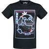 Pokémon Psyduck - Neon Uomo T-Shirt Nero 100% Cotone Regular