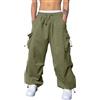 Duohropke Pantaloni cargo da uomo, larghi, per il tempo libero, da pesca, lunghi e moderni, con tasche, stile vintage, per attività all'aperto, jogging, da lavoro