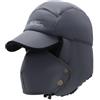 TopHomer Cappello bomber invernale con paraorecchie e maschera rimovibile antivento caldo cotone termico cappello per cacciatore cacciatore