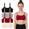 SEAUR Reggiseno sportivo per ragazze in cotone con spalline sottili traspiranti Comfort Bralette imbottito Top per ragazze reggiseno senza cuciture Multipack