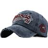 YULOONG Cappellino da baseball vintage Ricamo Orlando Lavato Denim Trucker Cap 100% Cotone Cappello da sole per le donne Degli Uomini Misura Regolabile