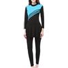 Generisch Burkini, costume da bagno da donna musulmano, costume da bagno alla moda, Hijab, 3 pezzi, a maniche lunghe, islamico, tutto il corpo, costume da bagno alla moda, design patchwork A15