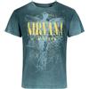 Nirvana In Utero Dye Uomo T-Shirt Turchese 100% Cotone Regular