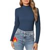 Aottori Maglia Termica Donna Collo Alto Manica Lunga | Maglietta, Leggera Basic, Top, Intimo Traspirante Invernale Dolcevita, Caldo Elasticizzato