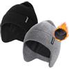 Zylioo S/M/L/XL/XXL/3XL Ear Flap Winter Beanie Cappelli per teste grandi e piccole, copertura per le orecchie, cappelli caldi beany cappelli, cappelli invernali lavorati a maglia con teschio, nero e