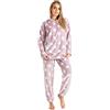 CityComfort Set Pigiama Donna Invernale in Pile, Pigiami con Cappuccio, 2 Pz Abbigliamento da Casa, Regalo Donna Adolescenti