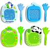 LUSTERMOON Confezione da 3 mini lavagne magnetiche da disegno e labirinto, giocattolo antistress 2 in 1, piccolo gadget da appendere per bambini e adulti (blu)