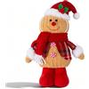 JynxtoyZeal Peluche Omino di Pan di Zenzero Morbido Omino di Pan di Zenzero Giocattoli Bambola di Natalizie Carino Peluche di Natale Regali per Compleanni Bambini,30x16cm