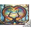6N2X9A4S Albero della Vita a Forma di Cuore Puzzle 1000 Pezzi Puzzle per Adulti Scena Naturale Colorata Relax Famiglia Decorazione Regalo 38x26cm/1000pcs