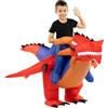 Funidelia | Costume gonfiabile a spalla da drago per bambina e bambino Animali - Costume per bambini e accessori per Feste, Carnevale e Halloween - Taglia unica - Rosso