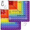 GUOYOU Pop it Fidget Toys, giocattolo sensoriale con bolle da spingere, moltiplicazione popper, silicone arcobaleno Bubble Fidget Popper, giocattolo matematico, per autismo ADHD, bambini e adulti