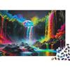 6N2X9A4S Cascata Sognante Colorata Puzzle 1000 Pezzi Carta per Adulti Paesaggio Notturno Rilassante Allenamento Mente Famiglia Regalo 52x38cm/1000pcs
