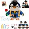 FAHOXUMR Pinguino Di Laurea Personalizzato Per Bambini E Adulti Per La Laurea E Il Compleanno, Graduation Penguin Plush Peluche Su Misura Con Foto E Testo Per Tutte Le Scuole