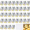 Joycabin 30 Mini Luci LED per Case delle Bambole, Bianco Caldo, DIY | Mini Luci LED Bianco Caldo con Batterie Sostituibili e 30 Adesivi, per Case delle Bambole, Modelli e Progetti DIY