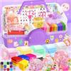 Herenear 64 Pezzi Nano Tape Bubble Kit, 5 Nano Tape + 59 Accessori Nano Bolle Soffianti, Kit Nastro Nanoband Adesivo per Bolle Soffiabili Bambini
