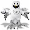 wiztex 99 notti nella foresta Peluche - Morbido da con corna e adorabile espressione facciale Peluche fantastico della foresta, regalo per bambini (Gufo Bianco)