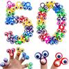 AJNZAU 50 Pezzi Occhi per Amigurumi, Leggero e Pratico per Scherzi, Anelli Occhio e Burattini da Dito per Compleanni e Feste (Plastica)