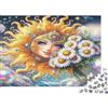 6N2X9A4S Volto Sole Arte Puzzle 1000 Pezzi Carta per Adulti Cielo Notturno Margherita Gioco di Puzzle 1000 Pezzi Relax Casa Regalo 38x26cm/1000pcs