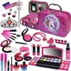 Amerrly Set Trucchi Anallergici - 32 PCS Valigetta Bambina, Giochi, Unicorno, per Feste, Compleanni, Natale - Regalo 4-10 Anni