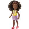 Barbie Club Bambola Chelsea con Capelli Castani Ricci e Top Stampa Ananas, FXG76