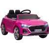 AIYAPLAY Auto elettrica bambini 12V con telecomando clacson 3-4 anni Rosa | Macchina per bambini, 2 motori, avviso batteria scarica, avvio morbido, sospensione 4 ruote, fari LED, musica