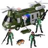 JOYIN Set giocattoli veicoli militari di Elicottero trasporto a frizione con luci e suoni Figure d'azione da collezione soldati per bambini