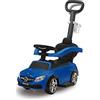 Jamara 460447 - Push-Car Mercedes-AMG C 63 blu 3in1 - Antiribaltamento, Suoni, Clacson, Schienale, Protezione laterale, Poggiapiedi estendibile, Portabevande