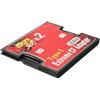 KALEA-INFORMATIQUE Adattatore per 2 schede MicroSD MicroSDHC MicroSDXC MicroSD 3.0 a Compact Flash CF I - Capacità 128 GB