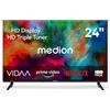 MEDION Televisore HD 59,8 cm (24 pollici) (VIDAA, Smart TV, Prime Video,