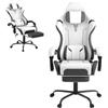 ACXIN Sedia da gaming ergonomica, colore bianco | Con cuscino lombare e poggiapiedi, inclinabile di 90-135°, seduta in memory foam, braccioli sincronizzati