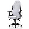 Secretlab Sedia da Gaming TITAN Evo XL Arctic White - Tessuto, Bianco | Ergonomica, Supporto Lombare, Reclinabile, Cuscino Magnetico, Taglia Grande (fino a 180 kg), Braccioli 4D