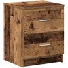 vidaXL Comodino con 2 Cassetti Legno Antico 40x36x50 cm