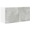 Mhdvray Armadio pensile in cemento grigio 80 x 31 x 40 cm moderno armadio da cucina in legno con 2 ante mobili da cucina robusti per sala da pranzo, soggiorno e ufficio