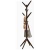BAKAJI Attaccapanni Appendiabiti di Design a Piantana da Terra in Legno di Pino con 8 Ganci Appendi Abiti e Base 4 Piedi Dimensione 58 X 58 X 175 cm (Marrone)